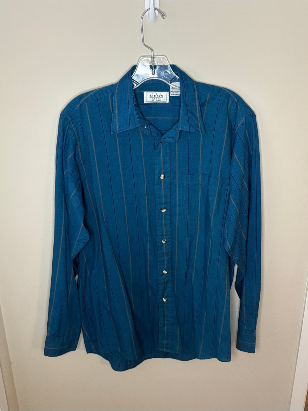 The Men's Store Blue Striped Long-Sleeve Button-Down Shirt
